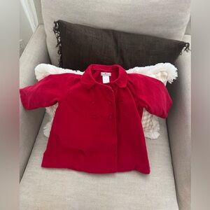 Petit Ami Red Peacoat. 12M.